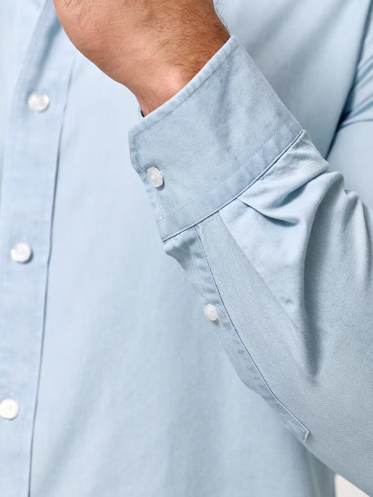 CAMISA DENIM CELESTE - Imagen 7