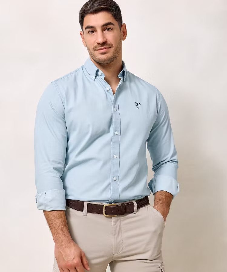 CAMISA DENIM CELESTE
