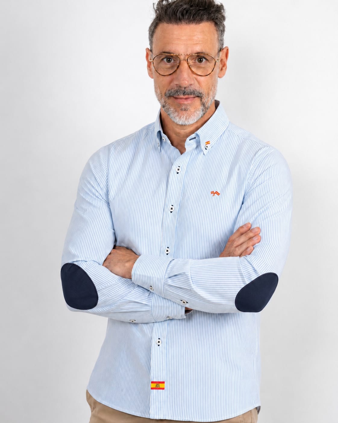 CAMISA OXFORD RAYAS BANDERA