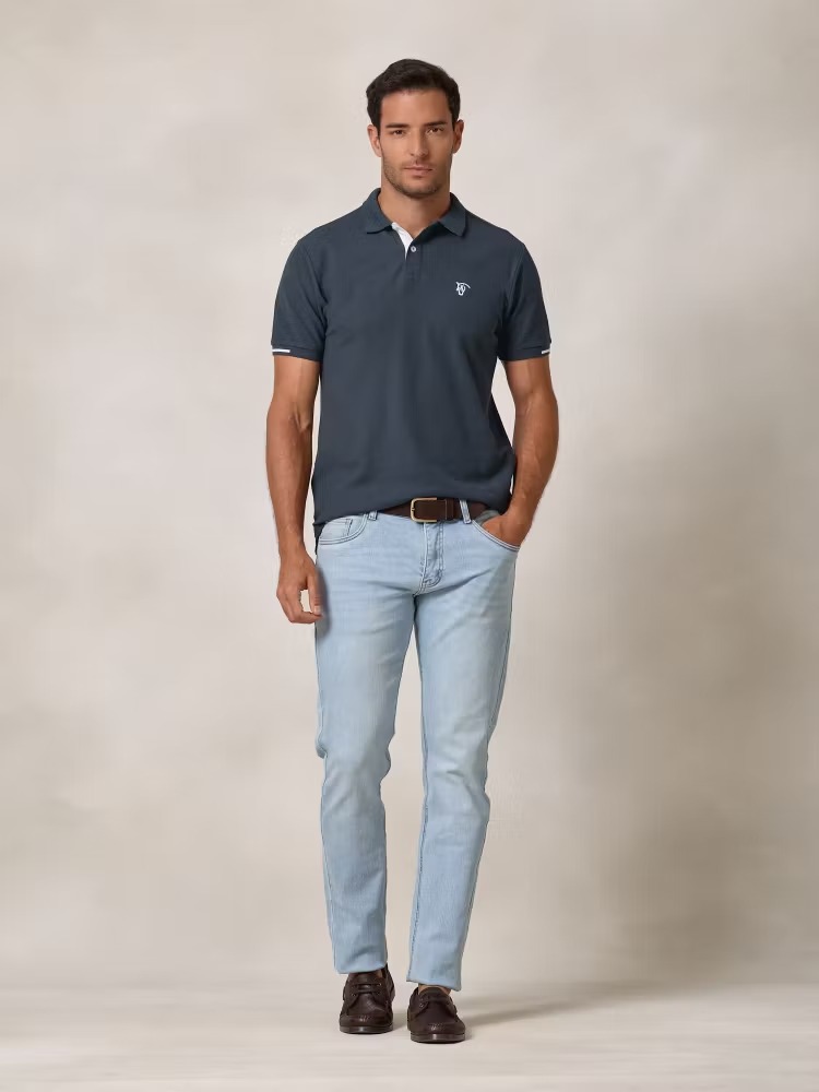 POLO PRINT ESPALDA / AZUL LAGO - Imagen 3