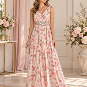 VESTIDO LARGO ESTAMPADO FLORAL