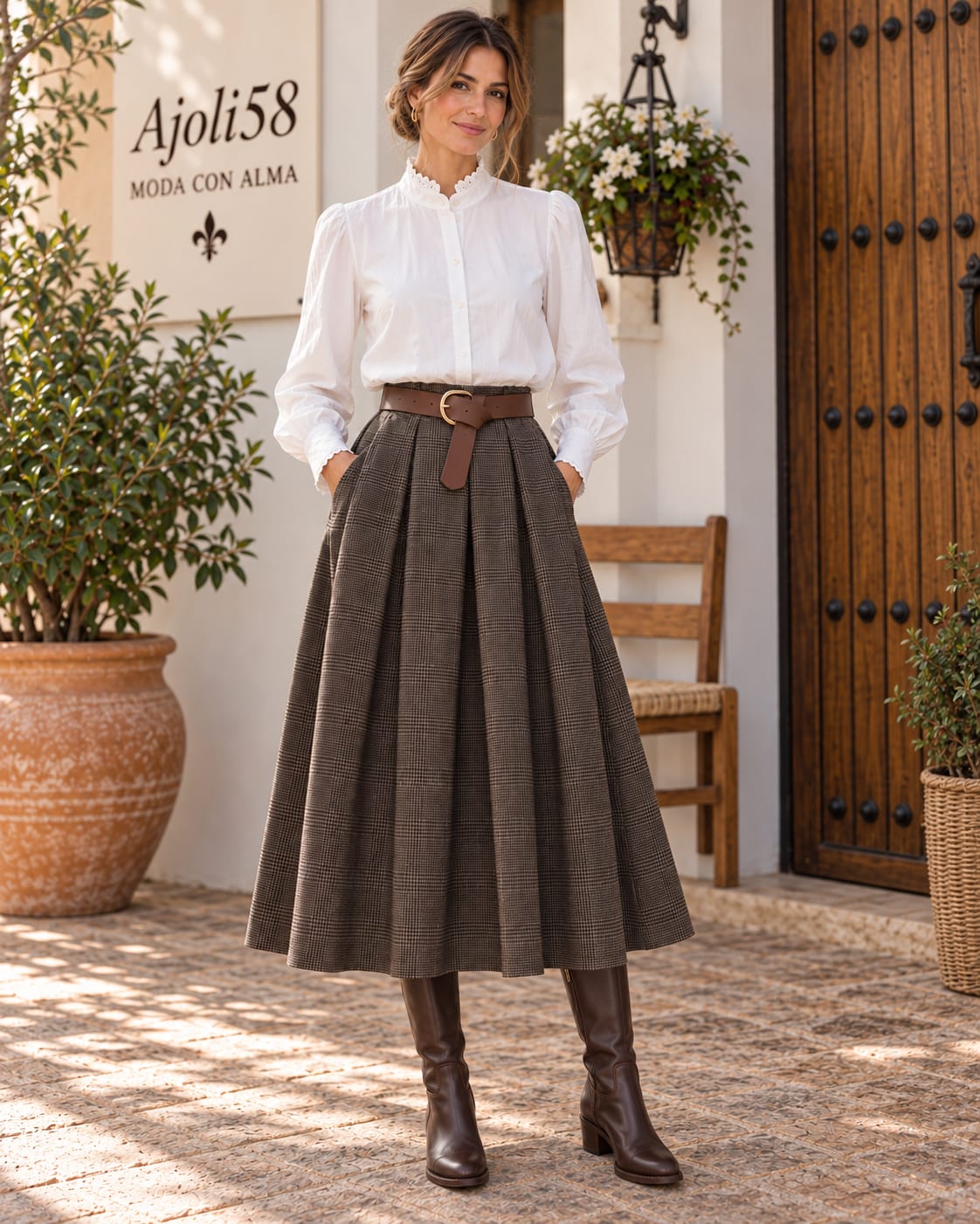 FALDA CAMPERA PATA DE GALLO - Imagen 4