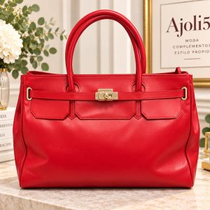 BOLSO DE MANO EN PIEL (ESTILO BIRKIN HERMES)
