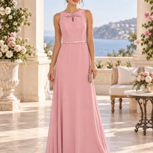 VESTIDO LARGO DE GALA EN GASA