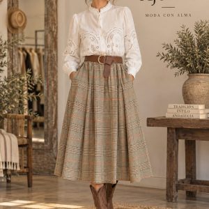 FALDA DE CUADROS CAMPESTRE