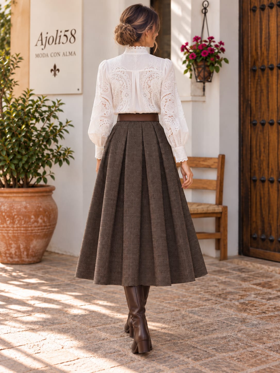 FALDA CAMPERA PATA DE GALLO - Imagen 5