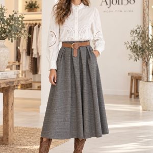 FALDA CAMPERA PATA DE GALLO