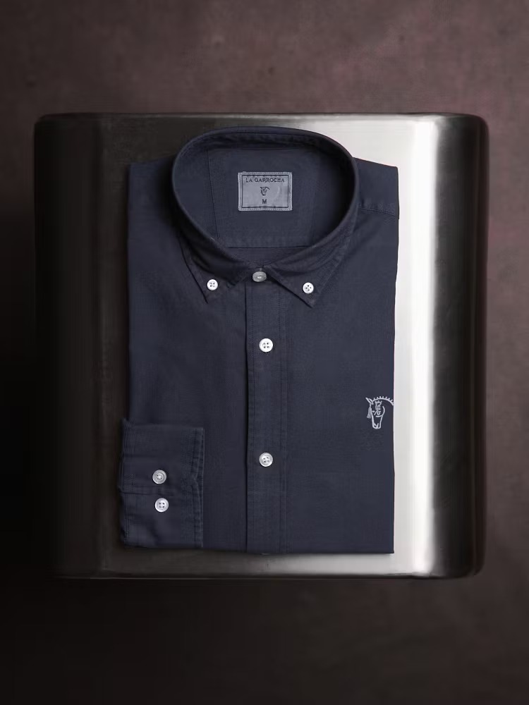 CAMISA GARMENT DYED / MARINO - Imagen 7