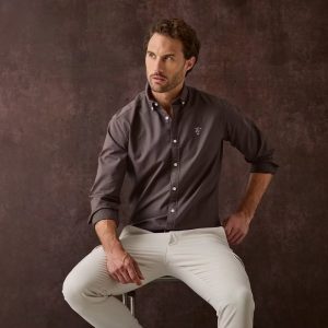 CAMISA GARMENT DYED / MOKA