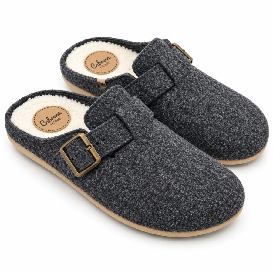 ZAPATILLA DE CASA DE FIELTRO  TIPO ZUECO