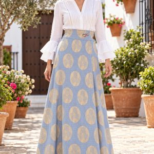 FALDA DE AMAZONA CELESTE