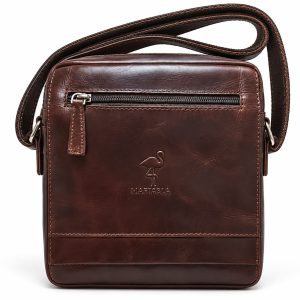 BANDOLERA DE PIEL CON SOLAPA HOMBRE, MARISMA